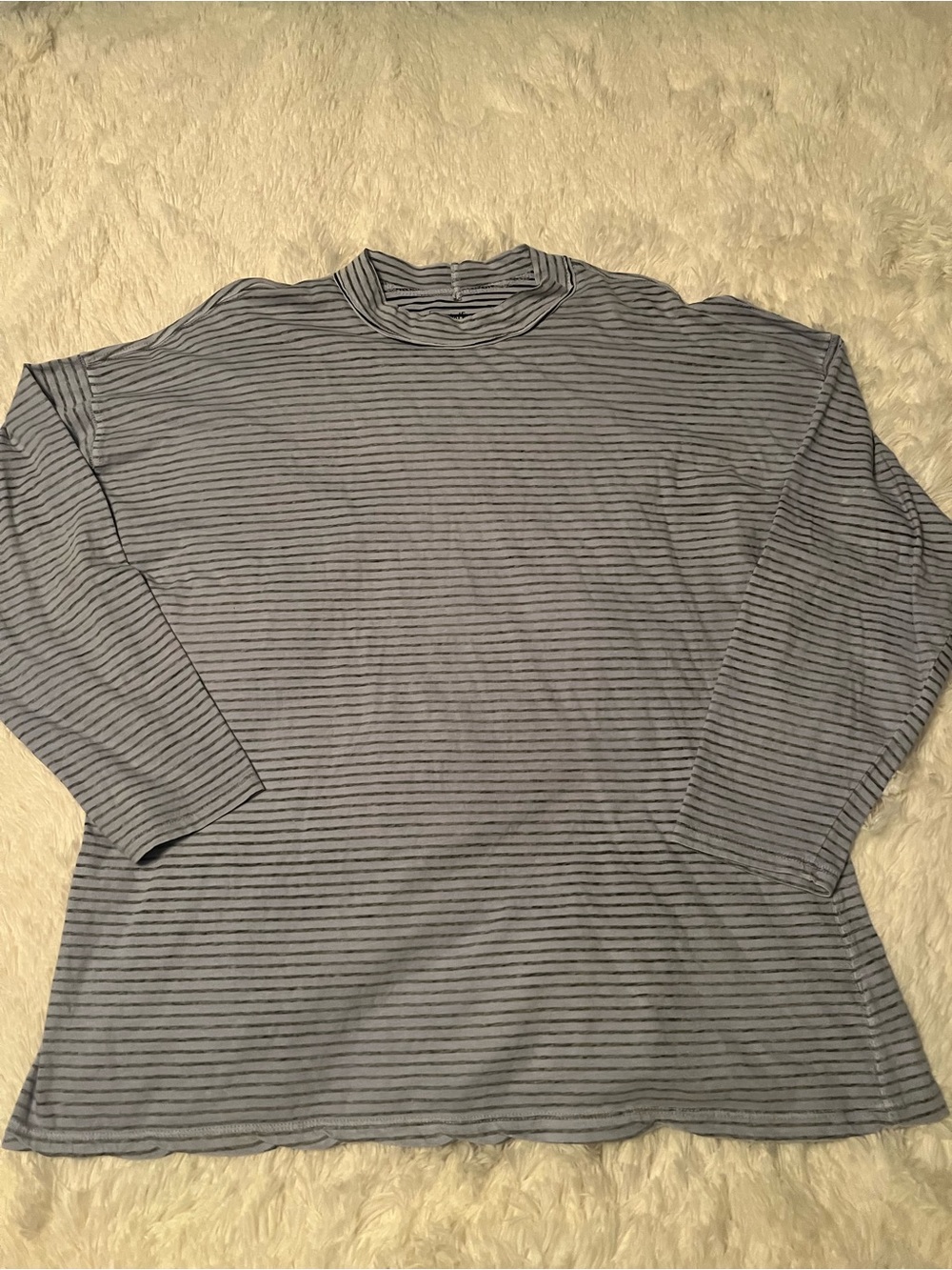 We The Free Men's Long Sleeve Stripe Crew - Light Blue & Gray